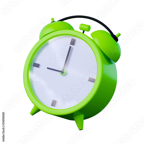 3d illustration clock alarm icon