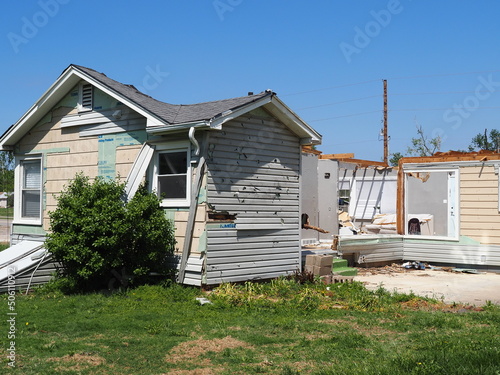 Home destroyed by the EF-3 intensity Andover, Kansas, Tornado of April 29, 2022. 