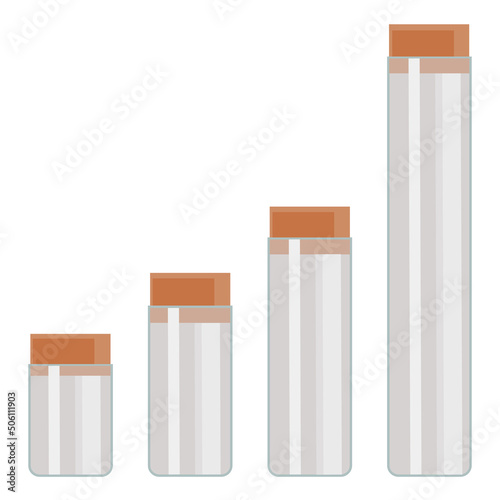 Glass flasks bottles vector elements set