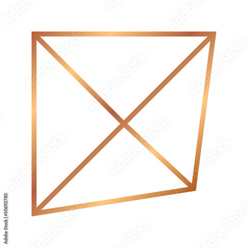 bronze geometric polygon shape  © KEN111