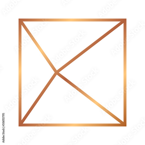 bronze geometric polygon shape  © KEN111