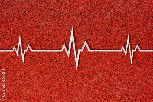 Conceptual cardiogram of the heartbeat