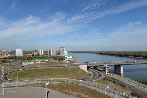 View of the city of Barnaul from the Nagorny Park photo