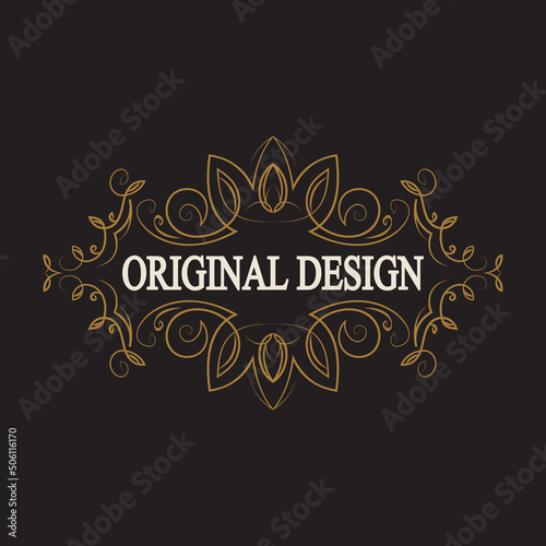 Antique label  vintage frame design  typography  retro logo template  vector illustration