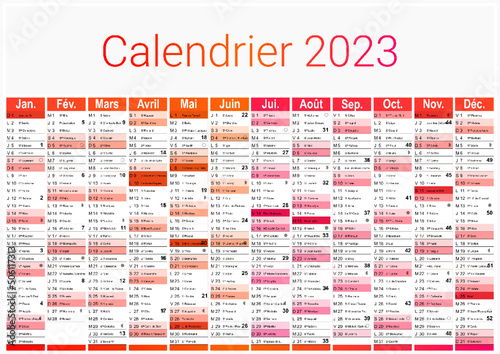 Calendrier 2023 Format A3 - pour entreprise avec logo sur 12 mois - multicaque - modifiable