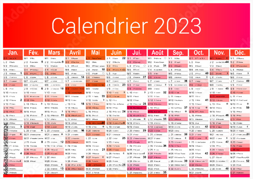 Calendrier 2023 Format A3 - pour entreprise avec logo sur 12 mois - multicaque - modifiable