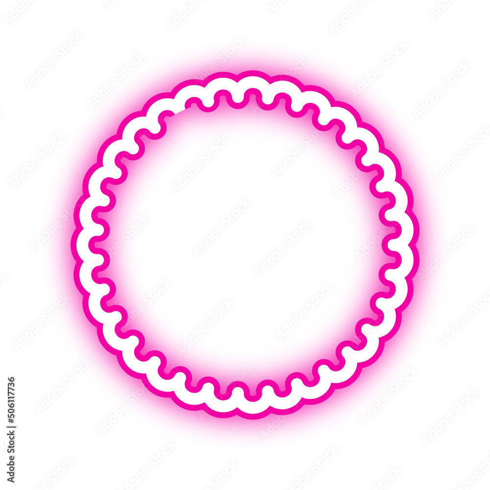 Obraz premium colorful neon round frame 