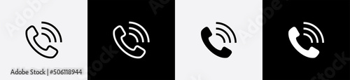 Phone icon. Telephone symbol. Contact us sign, vector illustration