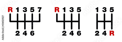 Set of transmission shift. Transmission set.