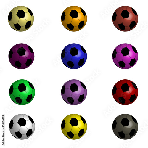 Colorful balls pattern on white background