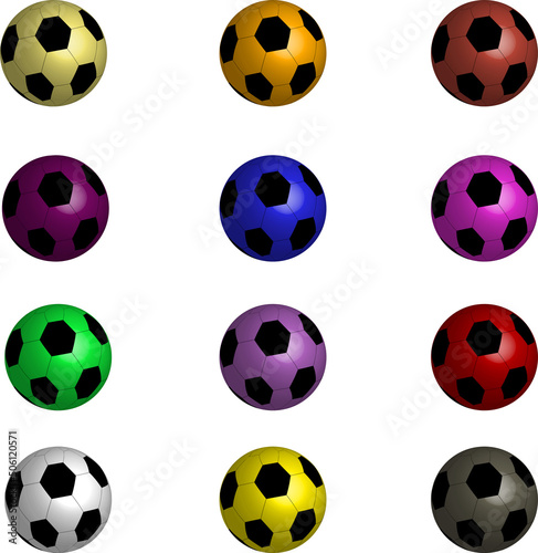 Colorful balls pattern on white background  
