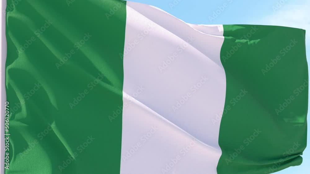 Nigeria Flag Looping Background
