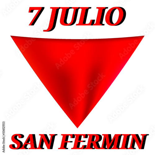 San fermin festivity sign with red scarf