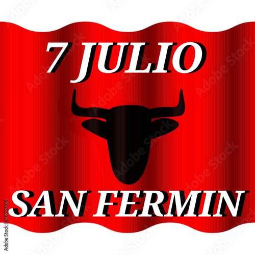 San fermin day celebration poster photo