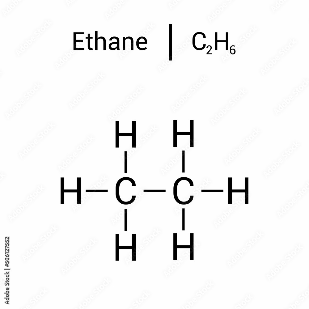 chemical structure of ethane (C2H4) chemical structure of ethane (C2H4)