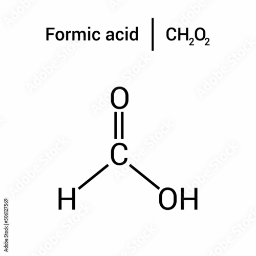 chemical structure of Formic acid (CH2O2)