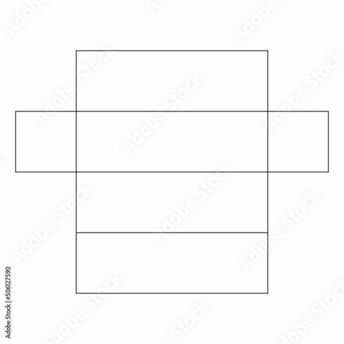 geometric nets of rectangular prism. 3d shapes nets for kids. Lesson worksheet vector illustration isolated on white background