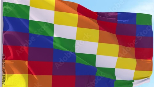 wiphala Flag Looping Background photo