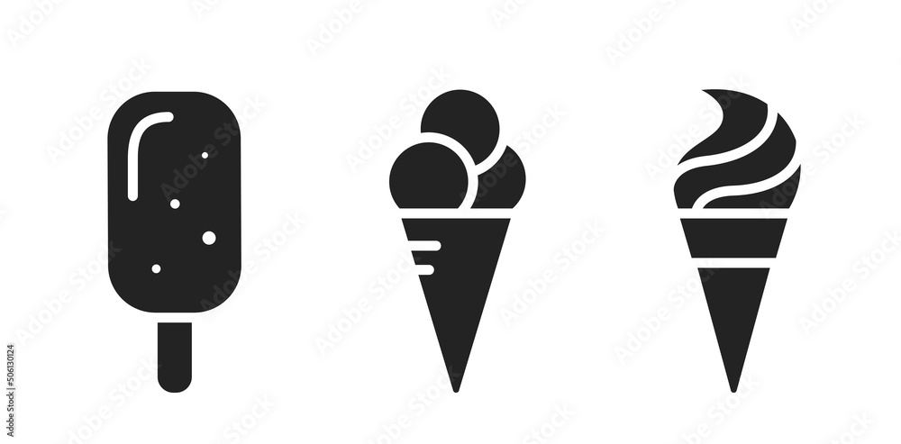 ice cream icon set. summer sweets symbol. isolated vector image ice cream icon set. summer sweets symbol. isolated vector image