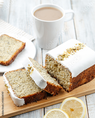 
lemon cake on the table