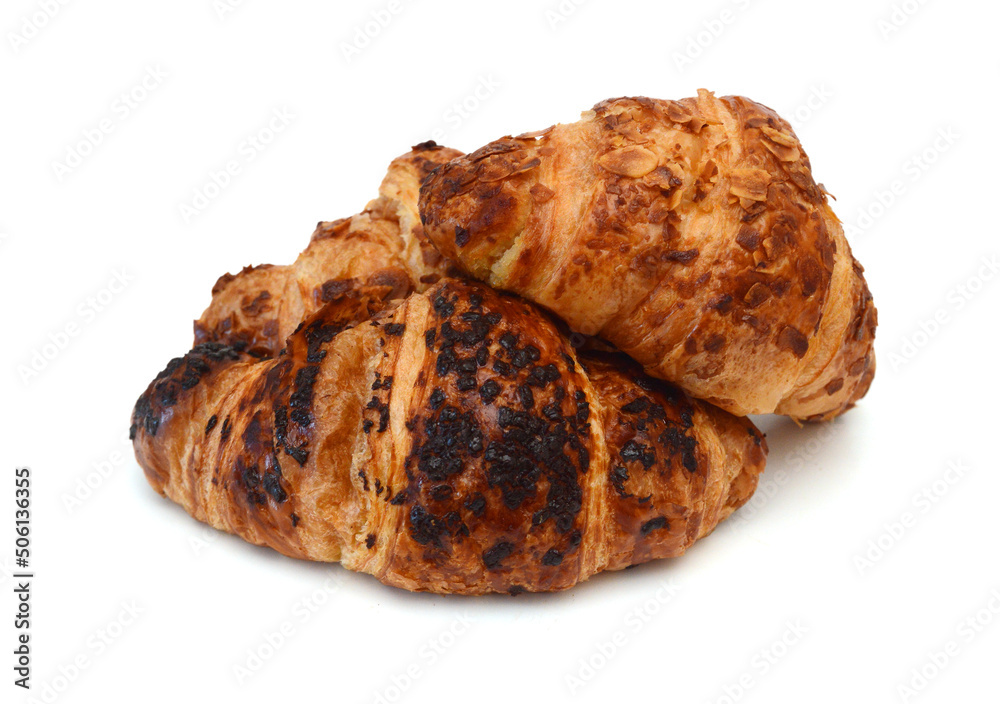Fresh and tasty croissant over white background Fresh and tasty croissant over white background