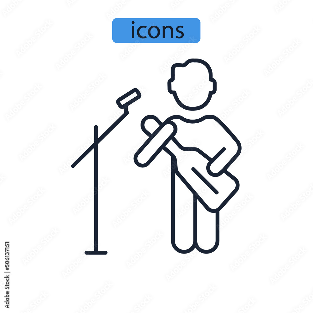 concert icons symbol vector elements for infographic web concert icons symbol vector elements for infographic web