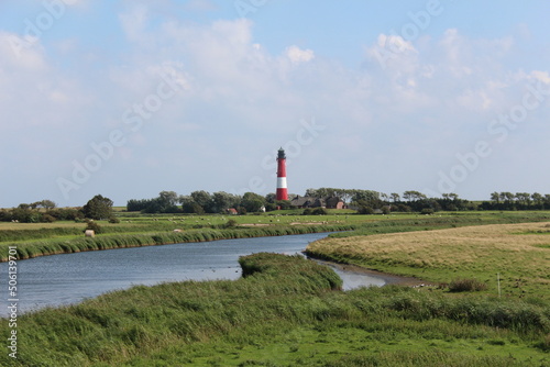Lighthouse, Leuchtturm auf Insel Pellworm, Deutschland