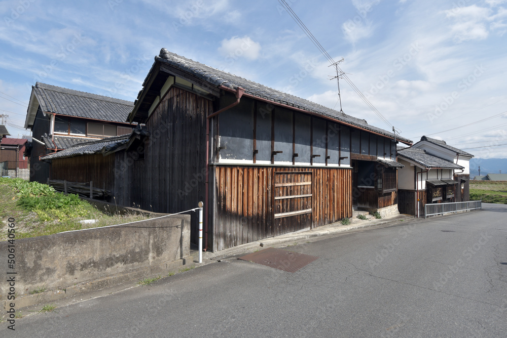 笛吹神社 門前の民家 奈良県葛城市 笛吹神社 門前の民家 奈良県葛城市