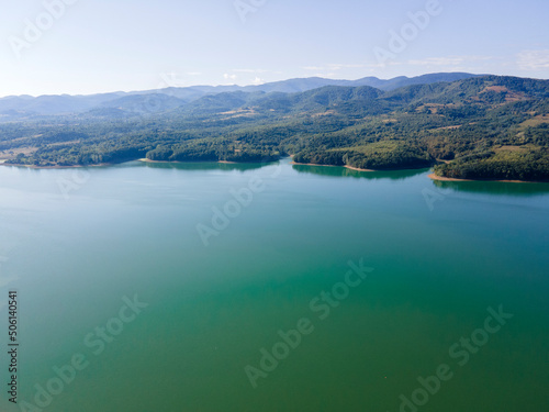 Aerial view of Sopot Reservoir, Bulgaria