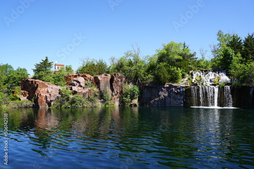 Photos Rock formation, waterfalls, and pond at Daggett Memorial Park in Montello, Wisco