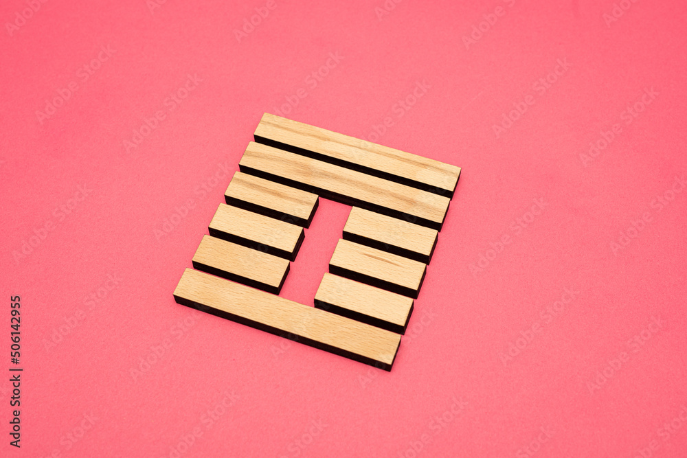 Gene Key 42 wood hexagram i ching on pink background