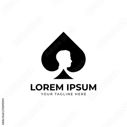 Symbol Card Poker With Human Vector logo design inspirations
