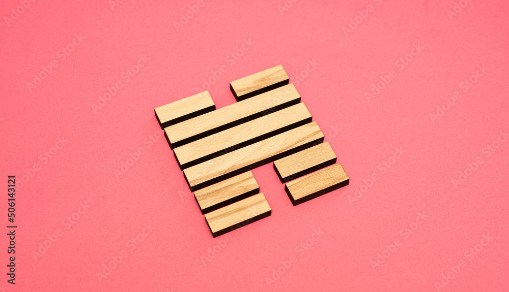 Gene Key 31 Hexagram wood i ching on pink background