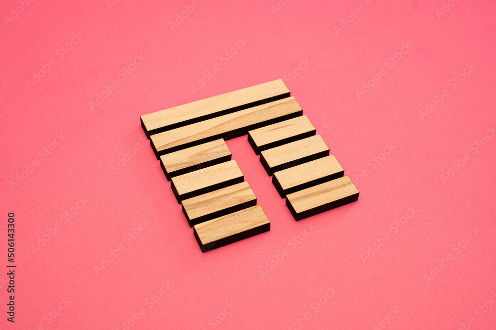 Gene Key 20 Hexagram wood i ching on pink background Gene Key 20 Hexagram wood i ching on pink background