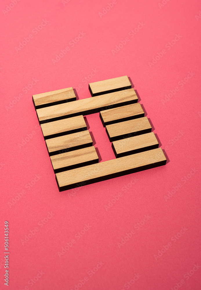 Gene Key 3 Hexagram wood i ching on pink background