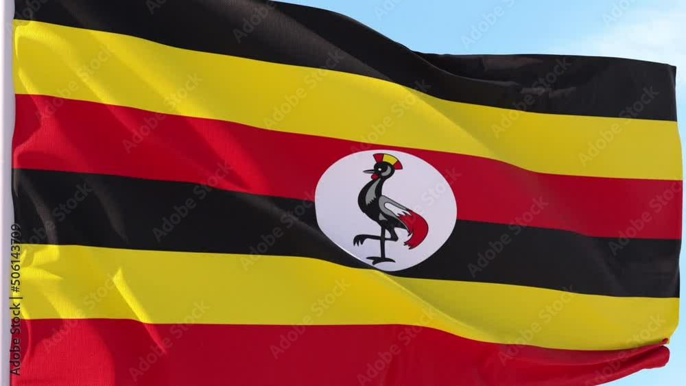 Uganda Flag Looping Background