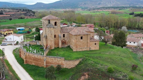 Romanesque church of Santa Cecilia in Hermosilla that depends on San Pedro de Los Barrios de Bureba, in the Arcipestrazgo de Oca Tiron, diocese of Burgos. built in the twelfth century. Spain photo