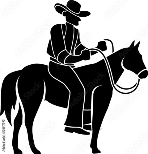 Cartoon Cowboy and Indians Highwayman Mask Pistol Gunslinger Wild West Outlaw Design Illustration Hat Cow Boy Man Shotgun Bandana Sheriff Western