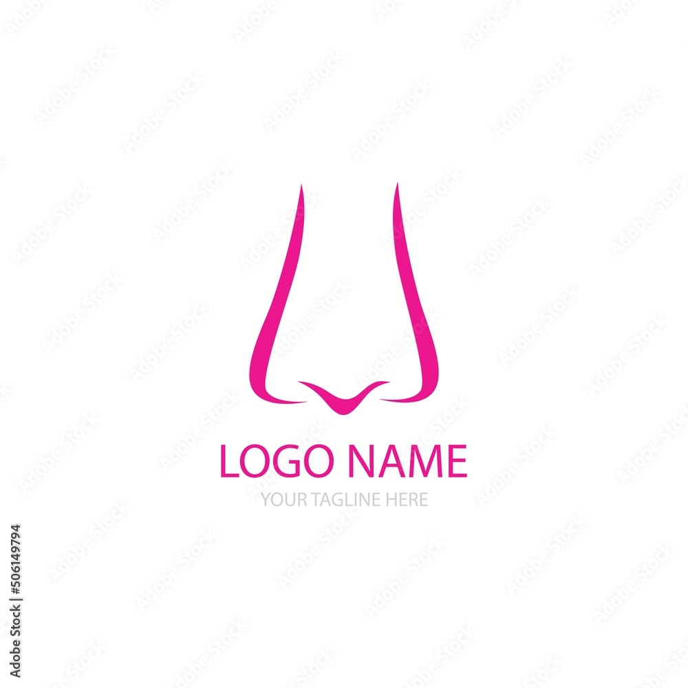 Nose icon logo free vector