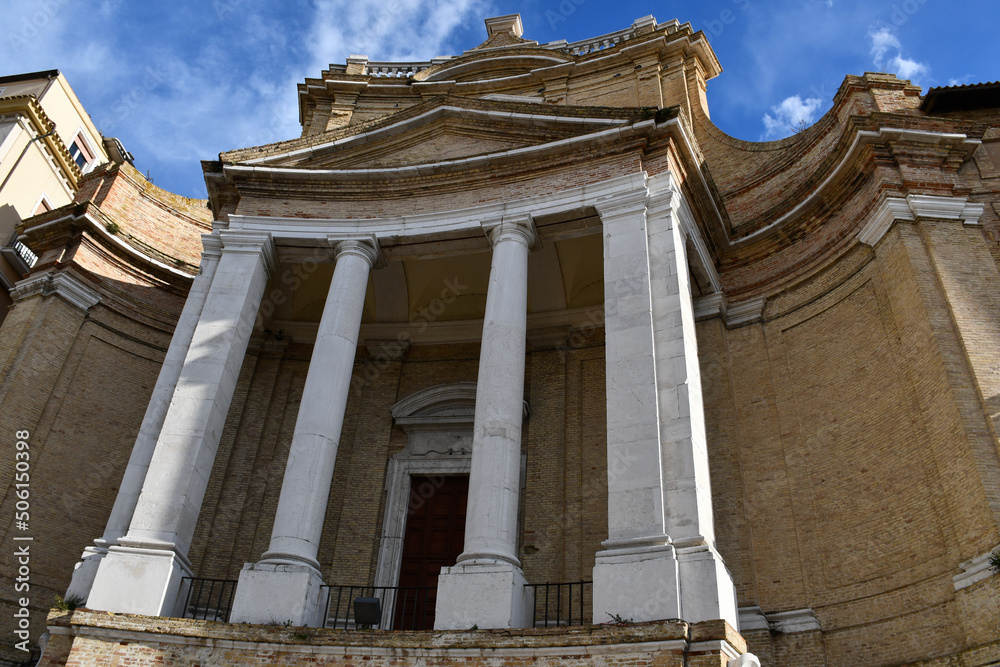 Naklejka premium Chiesa del Santissimo Nome di Gesù (Church of the Most Holy Name of Jesus) in Ancona, Italy