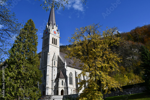 Vaduz Cathedral (St. Florin) in Vaduz, Liechtenstein