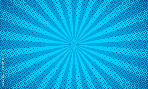 Blank comic abstract blue background