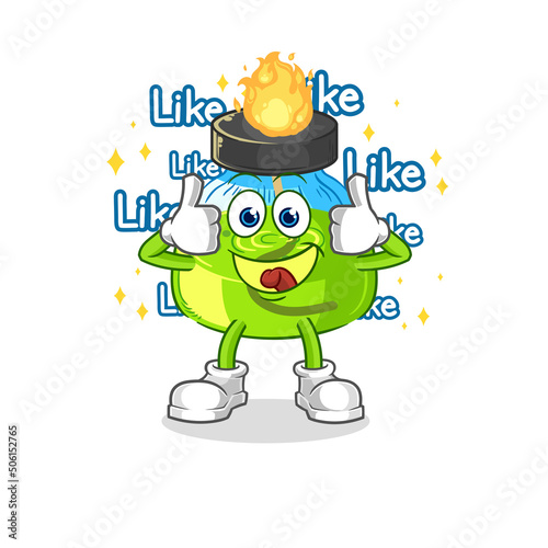 laboratory spirit lamp give lots of likes. cartoon vector