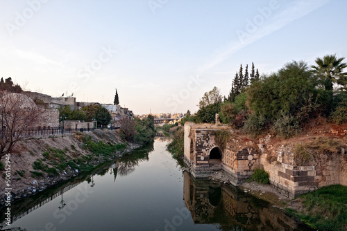 Hama Orontes river Syria photo