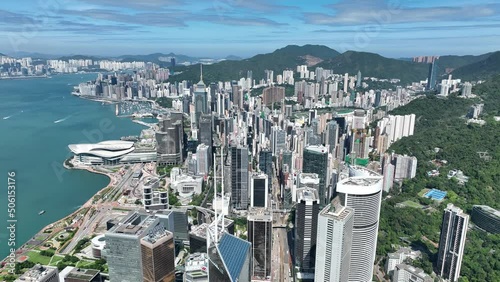 Aerial view of Central Hong Kong on 19 May, 2022 photo