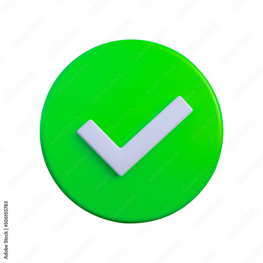 3d illustration verified icon isolated 3d illustration verified icon isolated