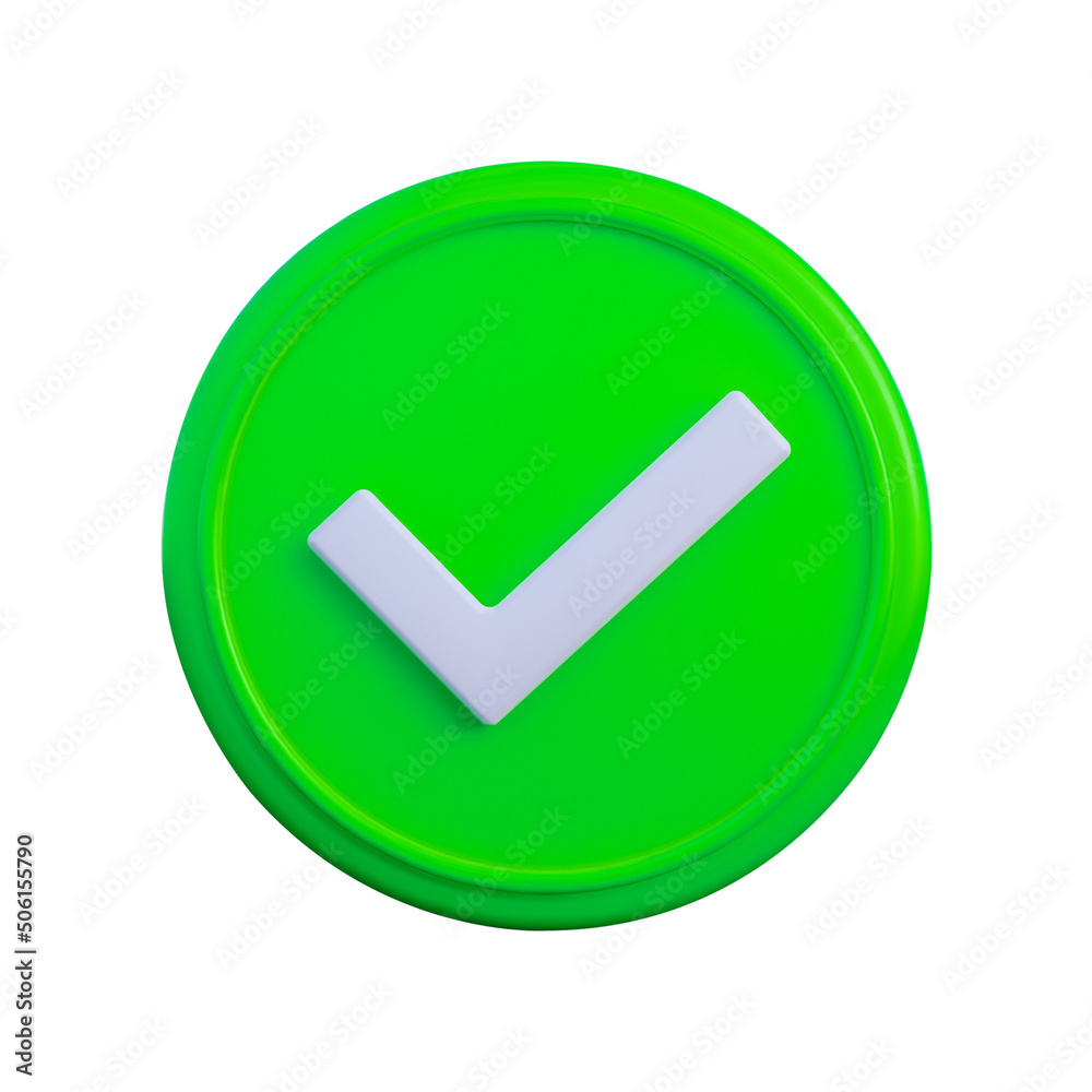 3d illustration verified icon isolated 3d illustration verified icon isolated