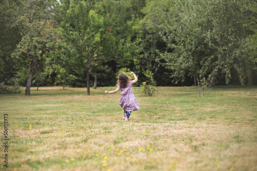 girl running in the park