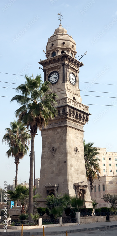 Aleppo Bab al Faraj clock tower Syria