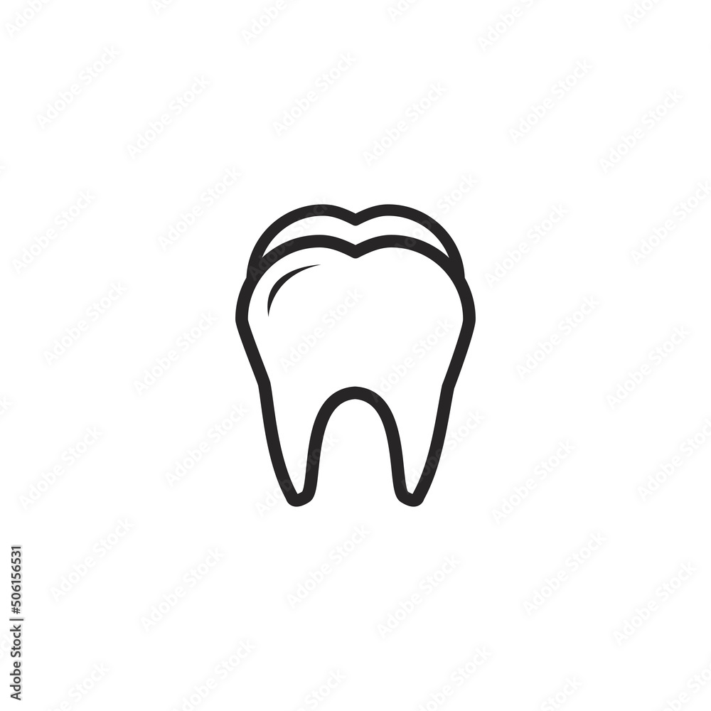 Linear flat dental Icon Free Vector Linear flat dental Icon Free Vector